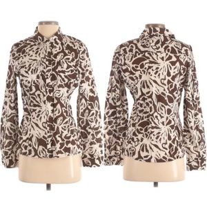 JONES NEW YORK Sport Cotton Floral Shirt Small